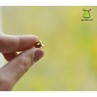 Кафф "Зажим сердечки". Цвет золото 